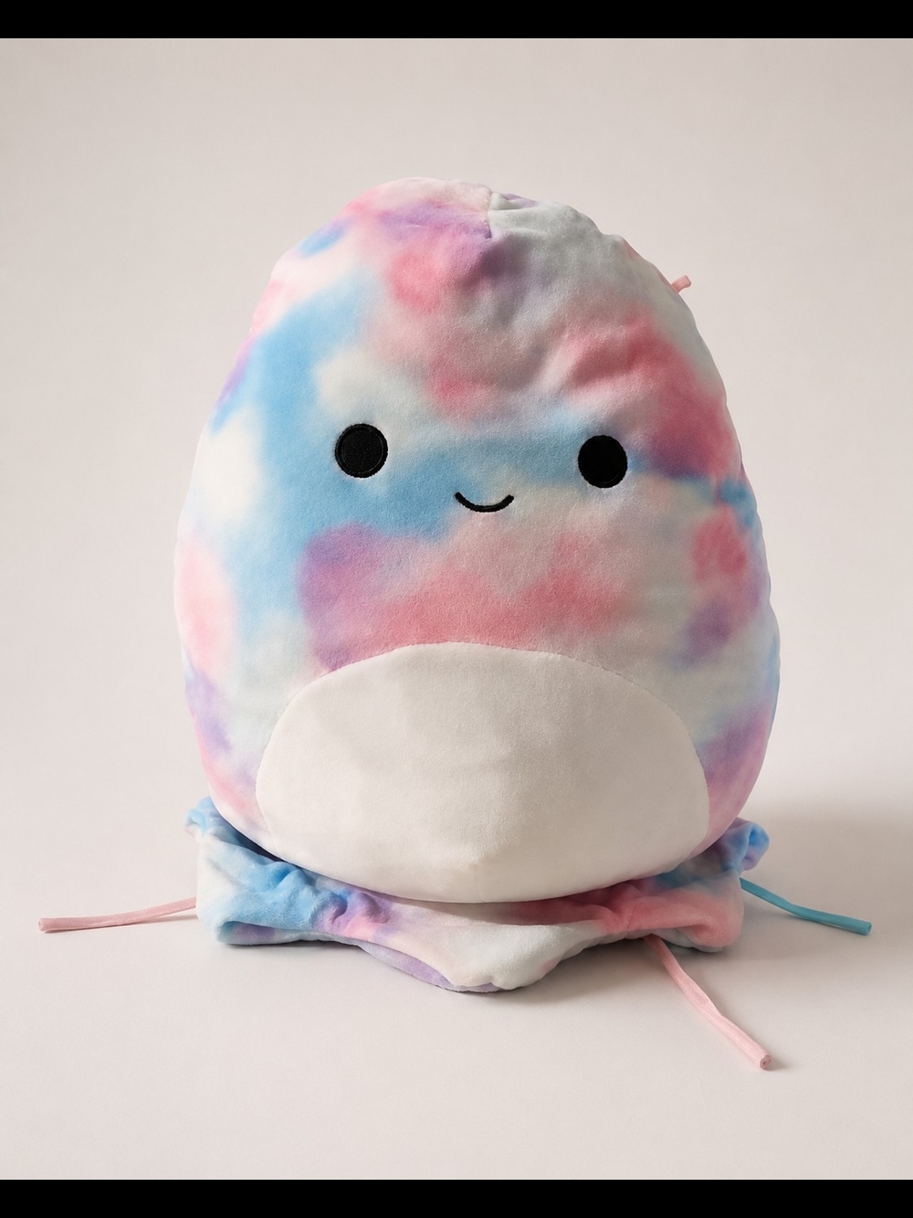 Plush Tie-Dye Squishy Stuffed Toy - Pastel Pink & Blue
